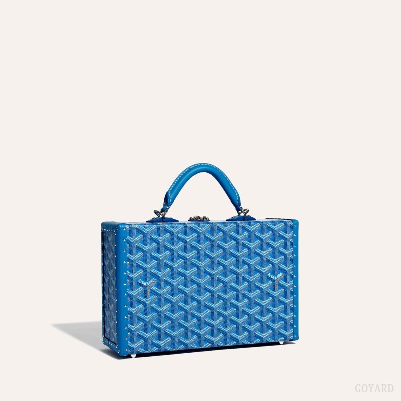 Bolsas De Ombro Goyard Grand Hôtel Trunk Bag Azuis | GY-JRQ1034