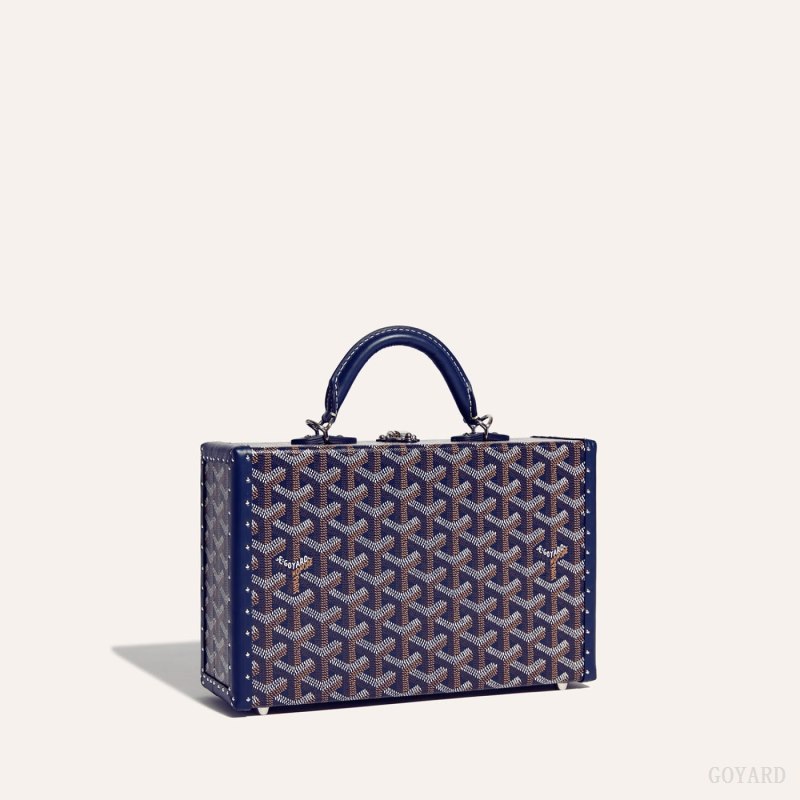 Bolsas De Ombro Goyard Grand Hôtel Trunk Bag Azul Marinho Azuis | GY-DLA3170