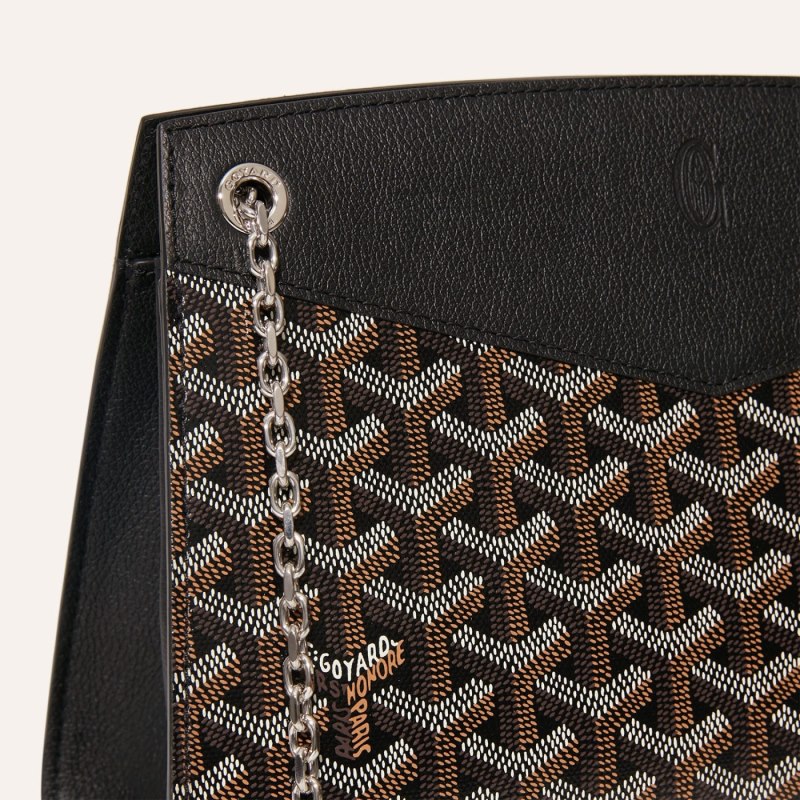 Bolsas De Ombro Goyard Rouette Structuré PM Bag Pretas | GY-MRG6012