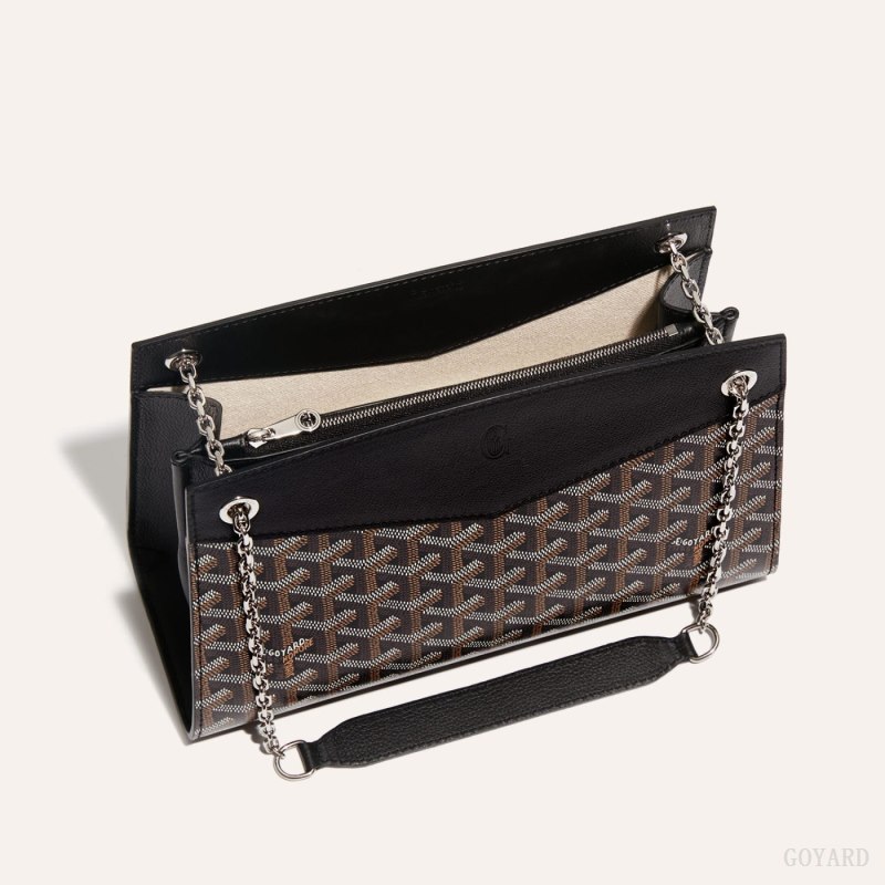 Bolsas De Ombro Goyard Rouette Structuré PM Bag Pretas | GY-MRG6012