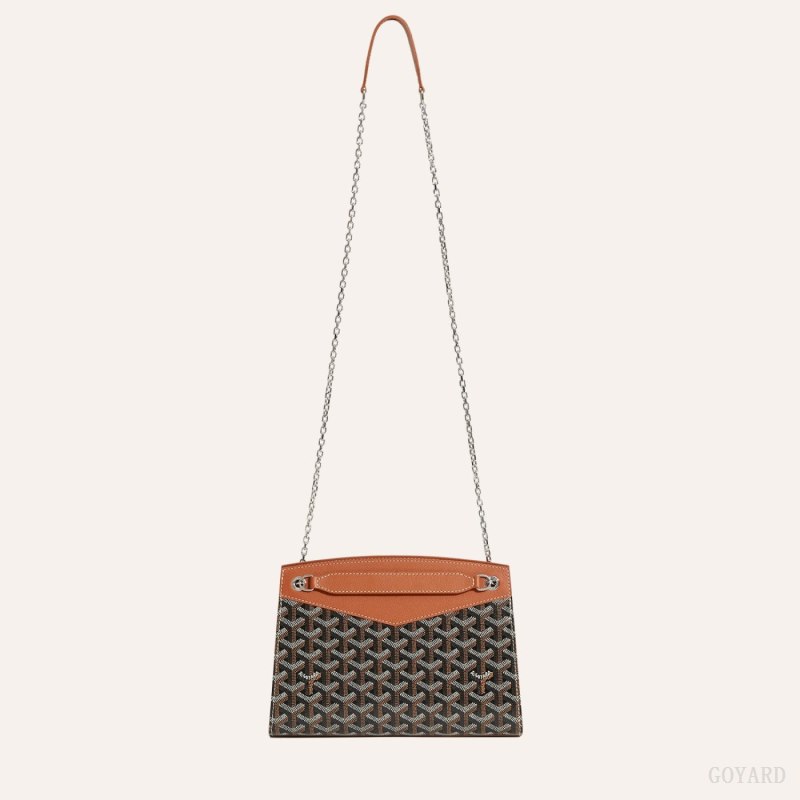 Bolsas De Ombro Goyard Rouette Structuré PM Bag Pretas Marrom | GY-YPC5713