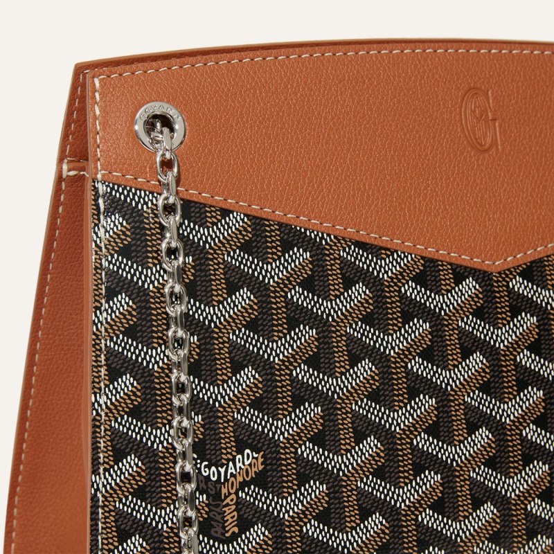 Bolsas De Ombro Goyard Rouette Structuré PM Bag Pretas Marrom | GY-YPC5713