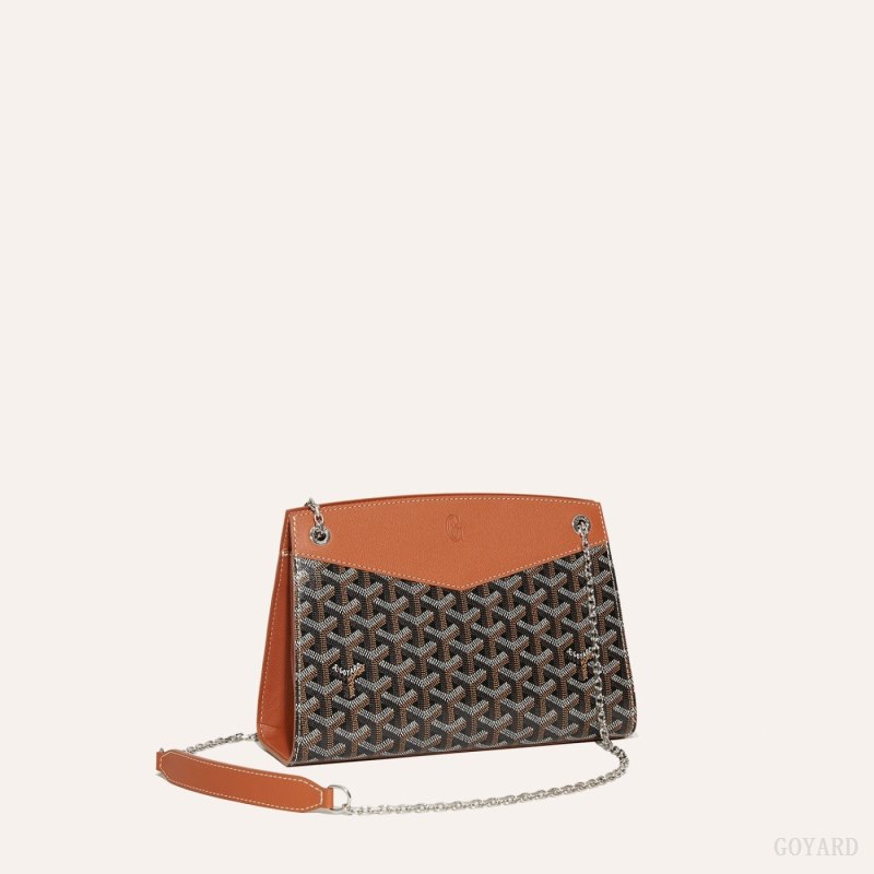 Bolsas De Ombro Goyard Rouette Structuré PM Bag Pretas Marrom | GY-YPC5713