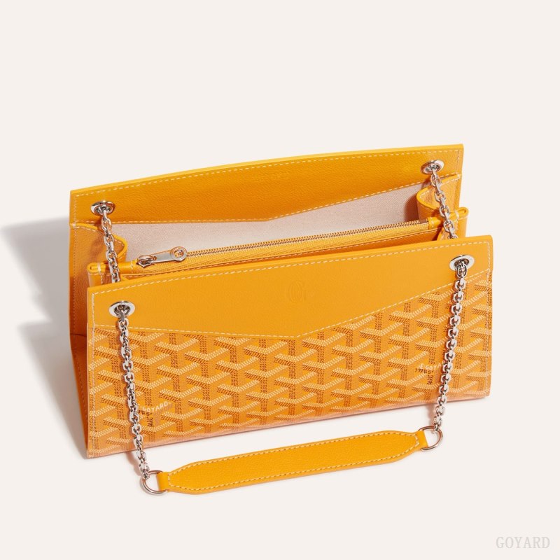 Bolsas De Ombro Goyard Rouette Structuré PM Bag Amarelas | GY-KOK7858