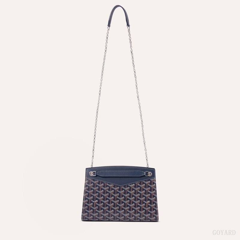 Bolsas De Ombro Goyard Rouette Structuré PM Bag Azul Marinho Azuis | GY-FYT8623