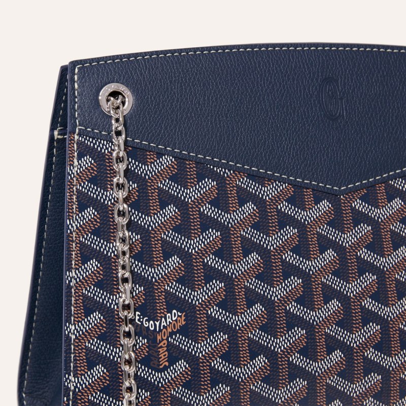 Bolsas De Ombro Goyard Rouette Structuré PM Bag Azul Marinho Azuis | GY-FYT8623