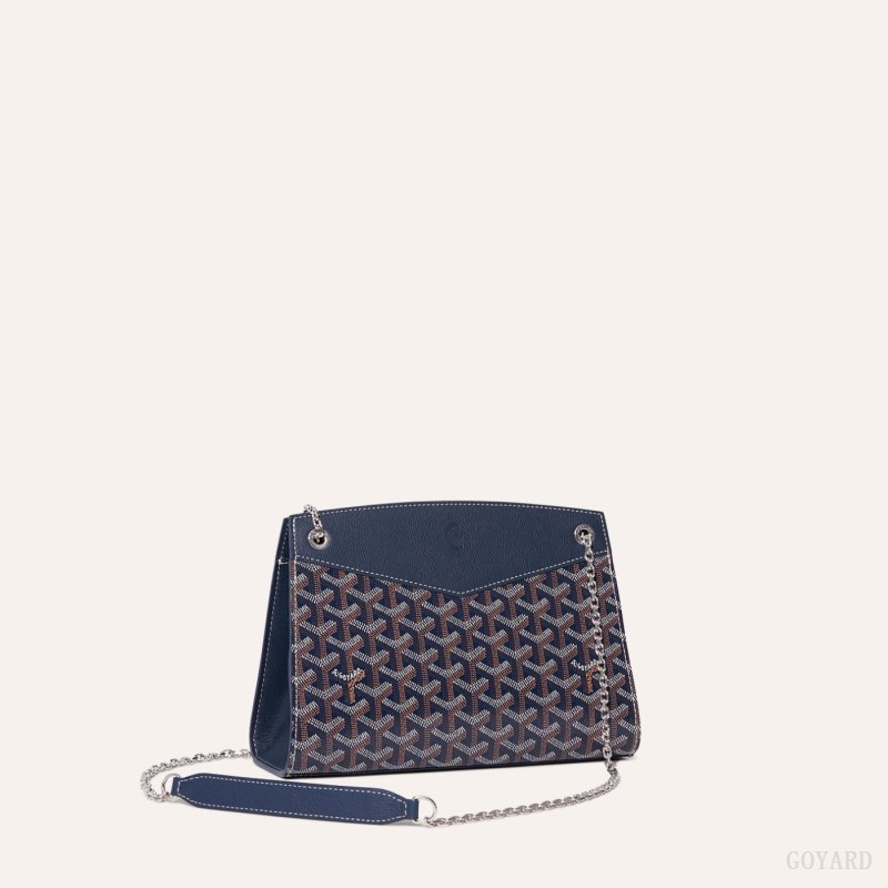 Bolsas De Ombro Goyard Rouette Structuré PM Bag Azul Marinho Azuis | GY-FYT8623