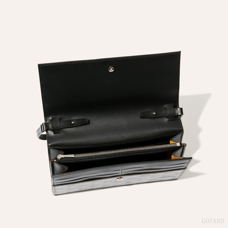 Bolsas De Ombro Goyard Varenne Continental Wallet Pretas | GY-QSS0685