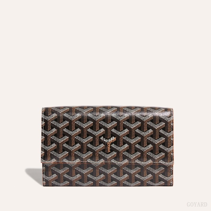 Bolsas De Ombro Goyard Varenne Continental Wallet Pretas Marrom | GY-PER3134
