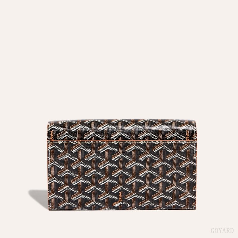 Bolsas De Ombro Goyard Varenne Continental Wallet Pretas Marrom | GY-PER3134