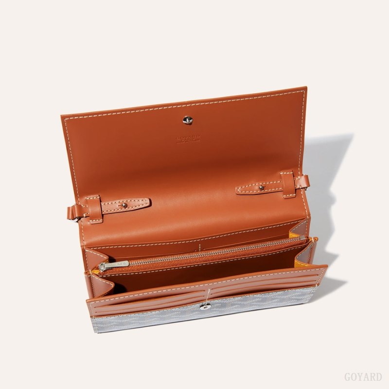 Bolsas De Ombro Goyard Varenne Continental Wallet Pretas Marrom | GY-PER3134