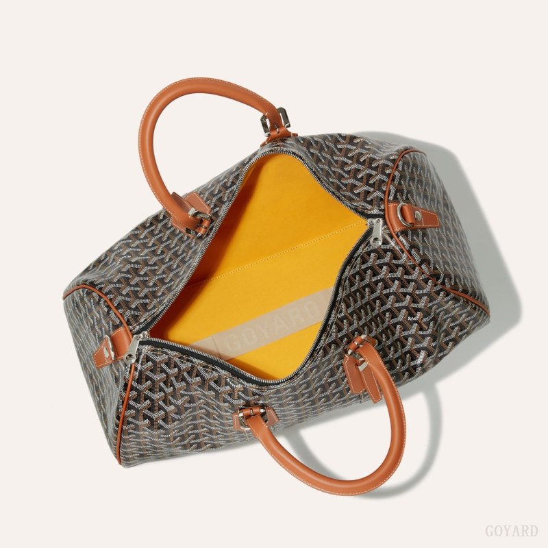 Bolsas De Viagem Goyard Boston 45 bag Pretas Marrom | GY-LVL7285