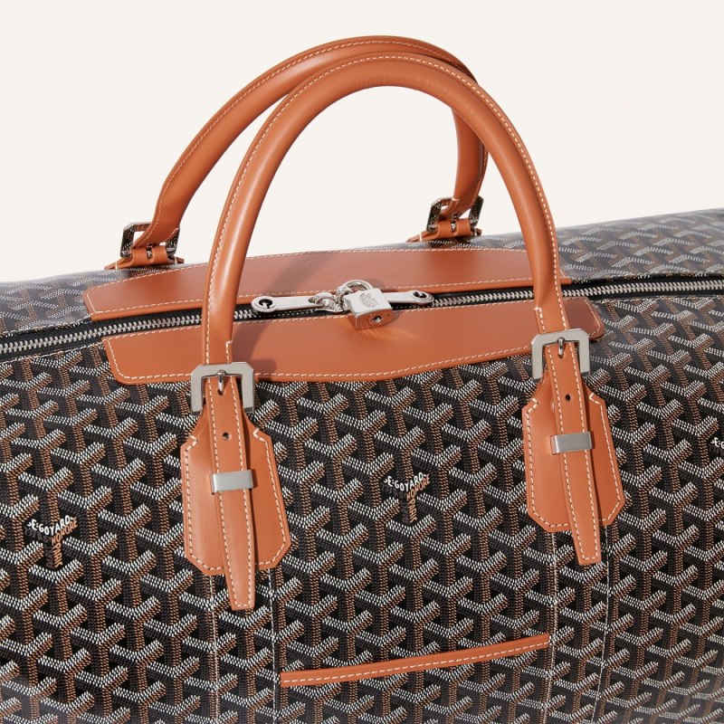 Bolsas De Viagem Goyard Bowling 55 bag Pretas Marrom | GY-AEK6568