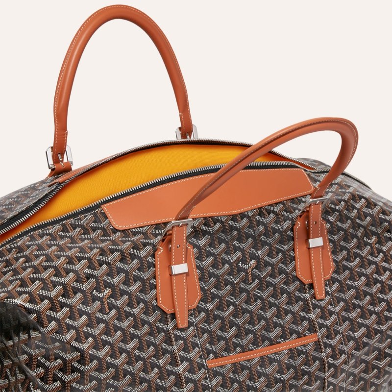 Bolsas De Viagem Goyard Bowling 55 bag Pretas Marrom | GY-AEK6568