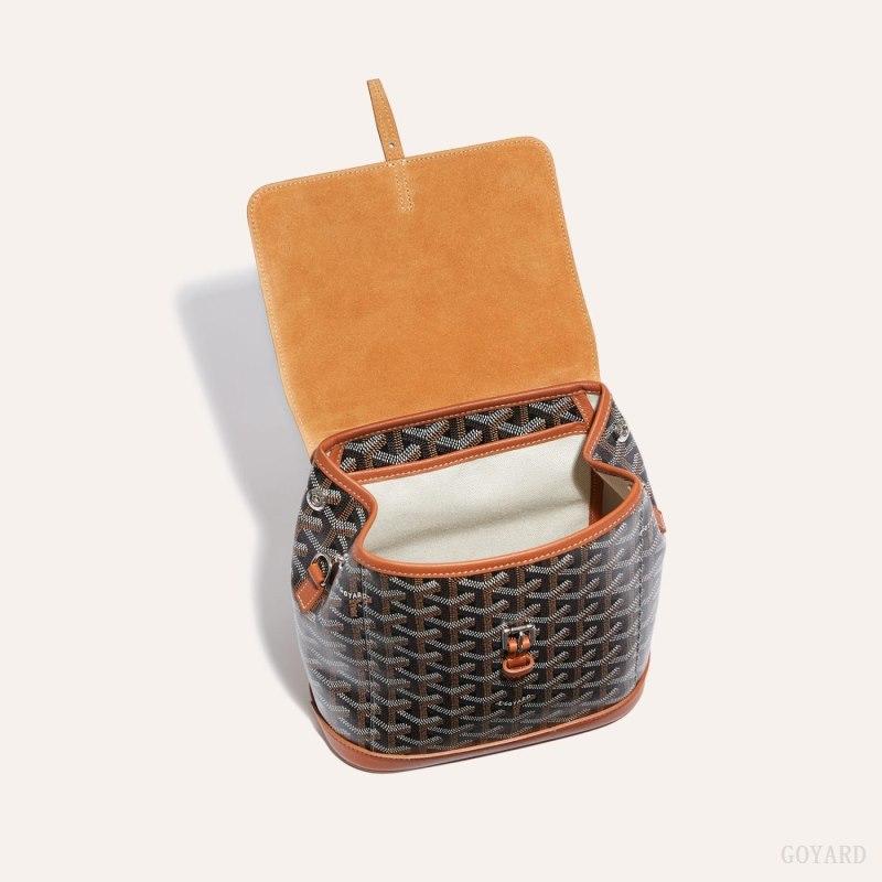 Bolsas Goyard Alpin Mini Backpack Pretas Marrom | GY-HYW3012