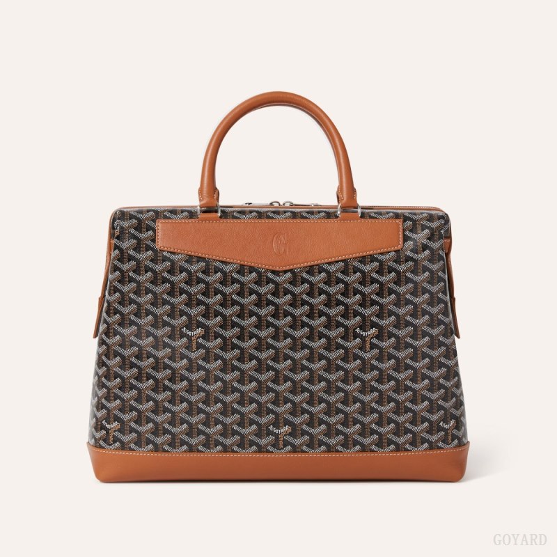 Bolsas Goyard Cisalpin Document Case Pretas Marrom | GY-QNF2719