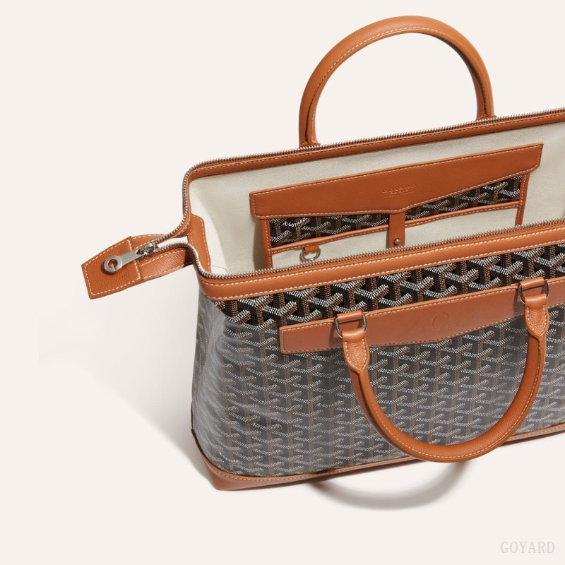 Bolsas Goyard Cisalpin Document Case Pretas Marrom | GY-QNF2719