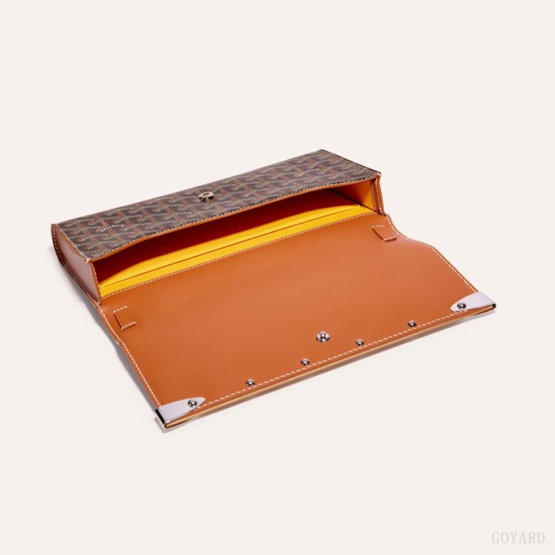 Bolsas Goyard Monte-Carlo PM Clutch Pretas Marrom | GY-HEG9445
