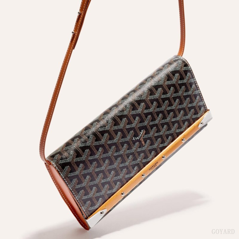 Bolsas Goyard Monte-Carlo PM Clutch Pretas Marrom | GY-HEG9445