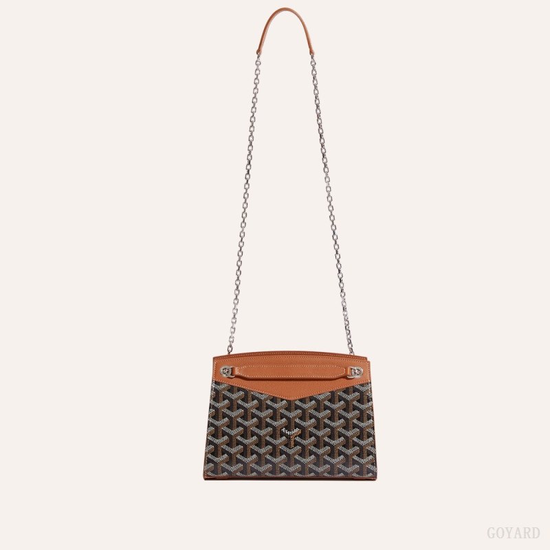 Bolsas Goyard Rouette Structuré Mini Bag Pretas Marrom | GY-IVX9034