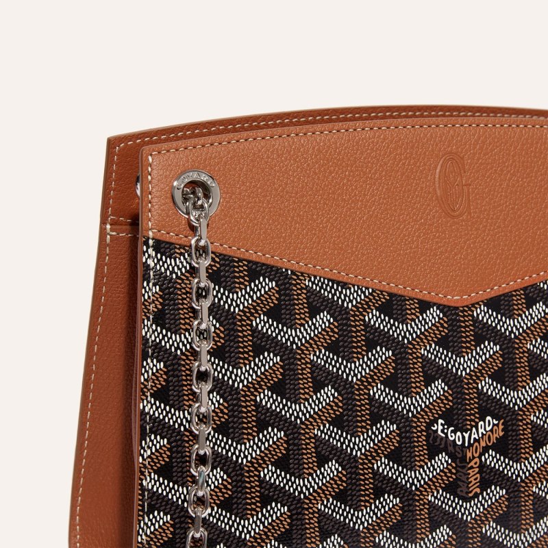 Bolsas Goyard Rouette Structuré Mini Bag Pretas Marrom | GY-IVX9034