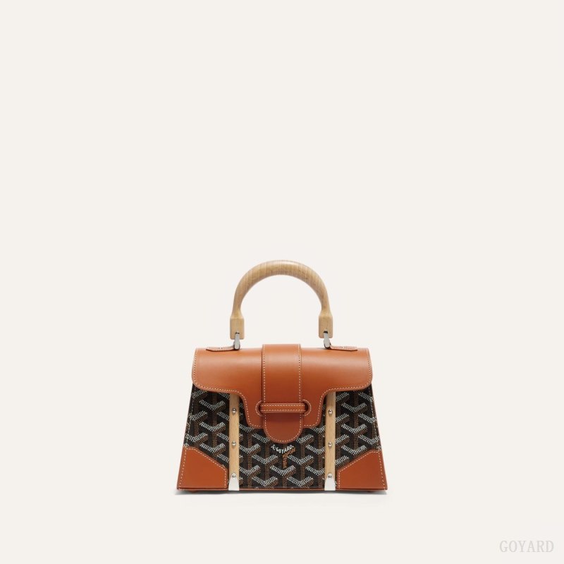 Bolsas Goyard SAÏGON STRUCTURE MINI BAG Pretas Marrom | GY-GCU5158