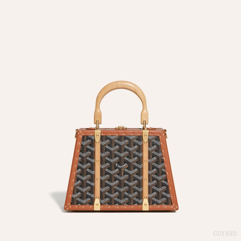 Bolsas Goyard Saïgon Mini Trunk Bag Pretas Marrom | GY-HMU8804