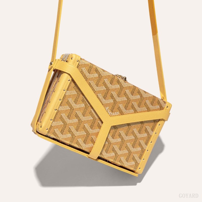 Bolsas Mini Goyard MINAUDIÈRE TRUNK BAG Douradas | GY-NMN9633