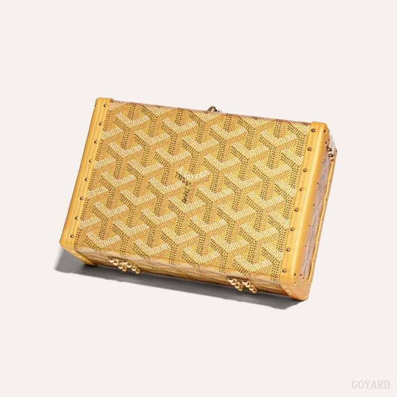 Bolsas Mini Goyard MINAUDIÈRE TRUNK BAG Douradas | GY-NMN9633
