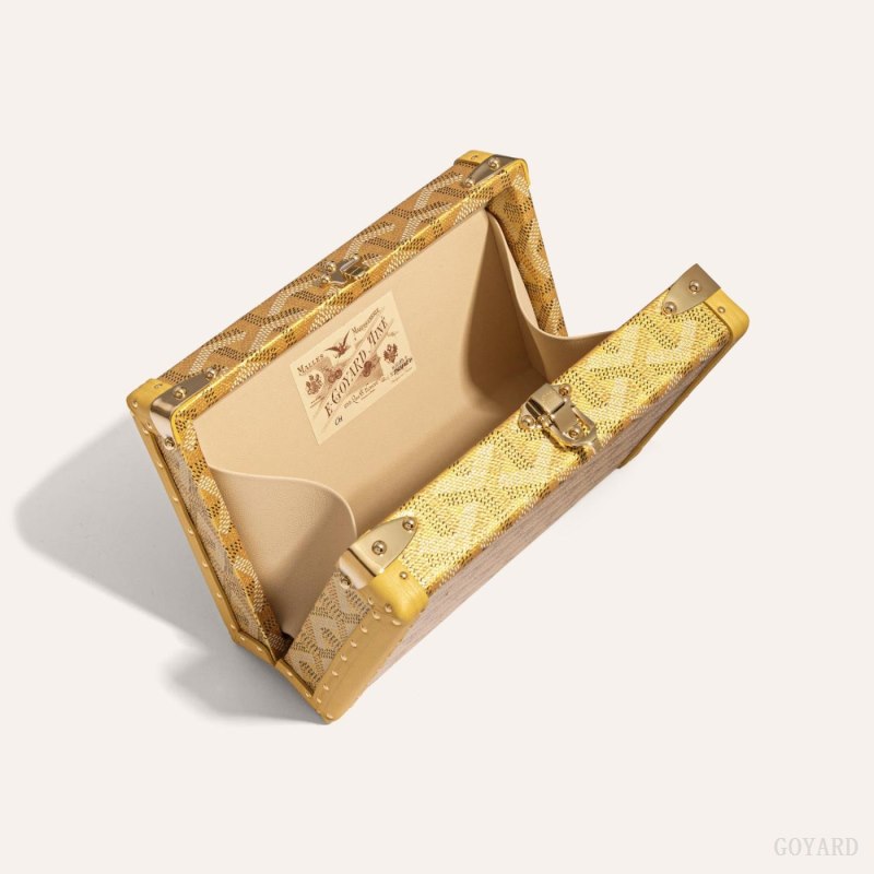Bolsas Mini Goyard MINAUDIÈRE TRUNK BAG Douradas | GY-NMN9633