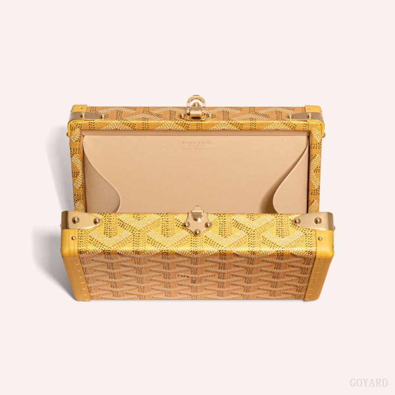 Bolsas Mini Goyard MINAUDIÈRE TRUNK BAG Douradas | GY-NMN9633