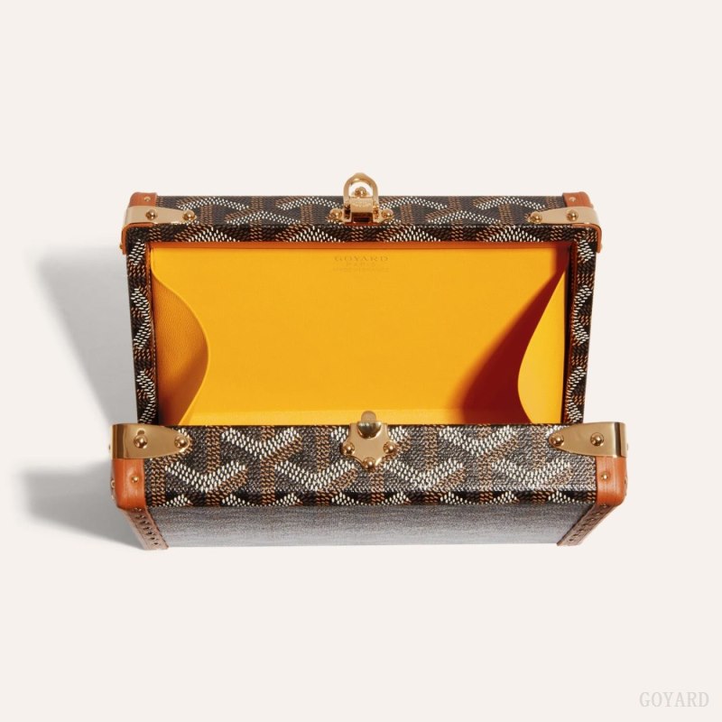 Bolsas Mini Goyard MINAUDIÈRE TRUNK BAG Pretas Marrom | GY-JOI1103
