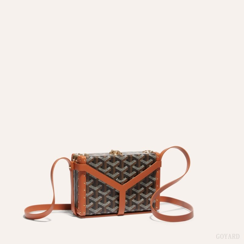 Bolsas Mini Goyard MINAUDIÈRE TRUNK BAG Pretas Marrom | GY-JOI1103