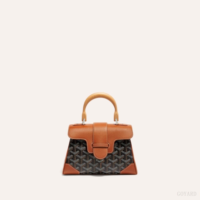 Bolsas Mini Goyard SAIGON SOUPLE MINI BAG Pretas Marrom | GY-IMM5706