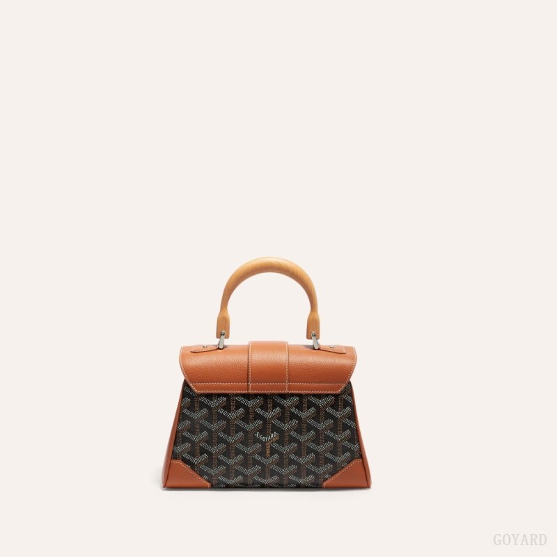 Bolsas Mini Goyard SAIGON SOUPLE MINI BAG Pretas Marrom | GY-IMM5706