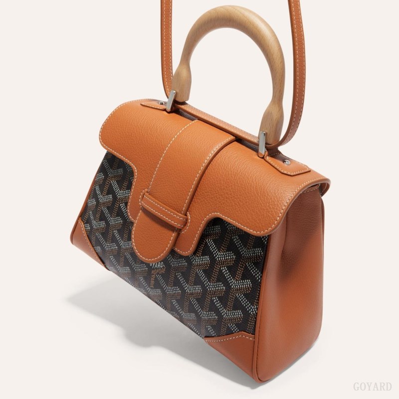 Bolsas Mini Goyard SAIGON SOUPLE MINI BAG Pretas Marrom | GY-IMM5706