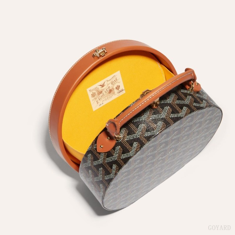 Bolsas Mini Goyard THE ALTO HATBOX TRUNK BAG Pretas Marrom | GY-FMG4777