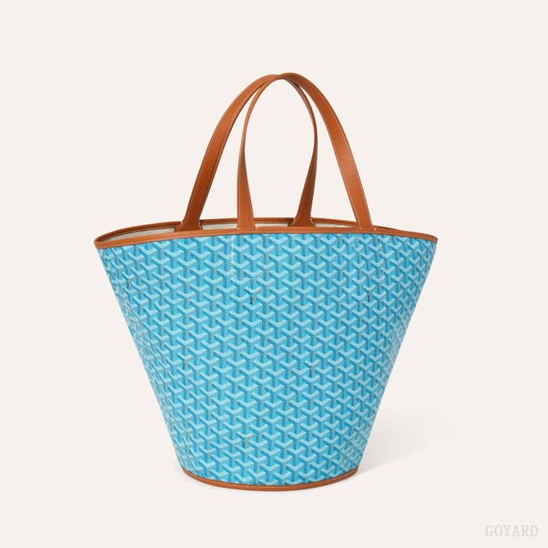 Bolsas Tote Goyard BELHARRA BAG Turquesa Marrom | GY-YRQ1706