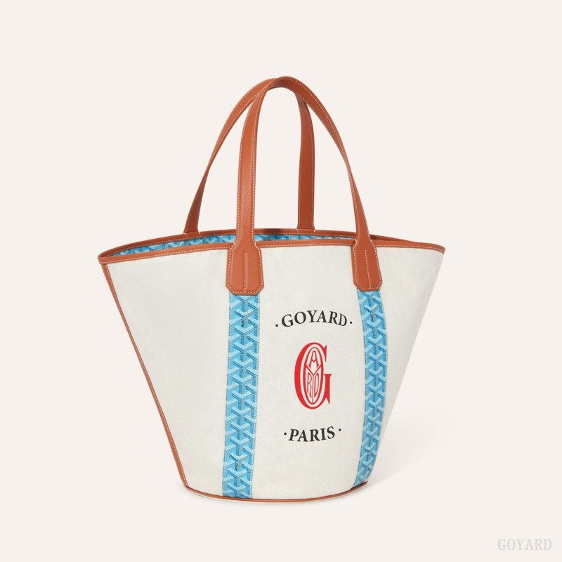 Bolsas Tote Goyard BELHARRA BAG Turquesa Marrom | GY-YRQ1706