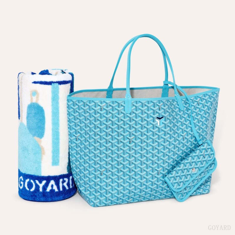 Bolsas Tote Goyard Saint Louis GM Bag and Balise Beach Towel Turquesa | GY-TOO8139