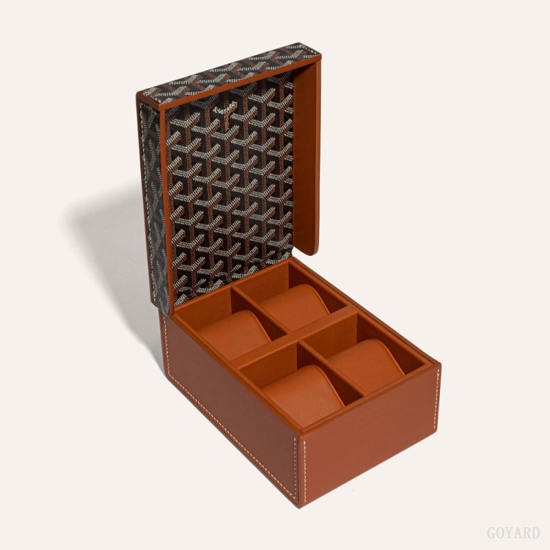 Boxes Goyard 4 WATCH CASE Pretas Marrom | GY-ISN9287