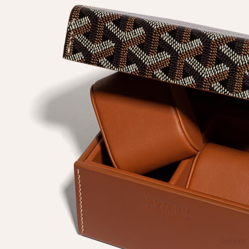Boxes Goyard 4 WATCH CASE Pretas Marrom | GY-ISN9287