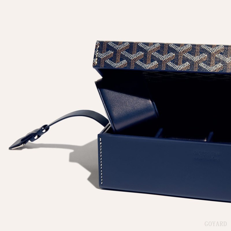 Boxes Goyard 8 WATCH CASE Azul Marinho Azuis | GY-YYM5968