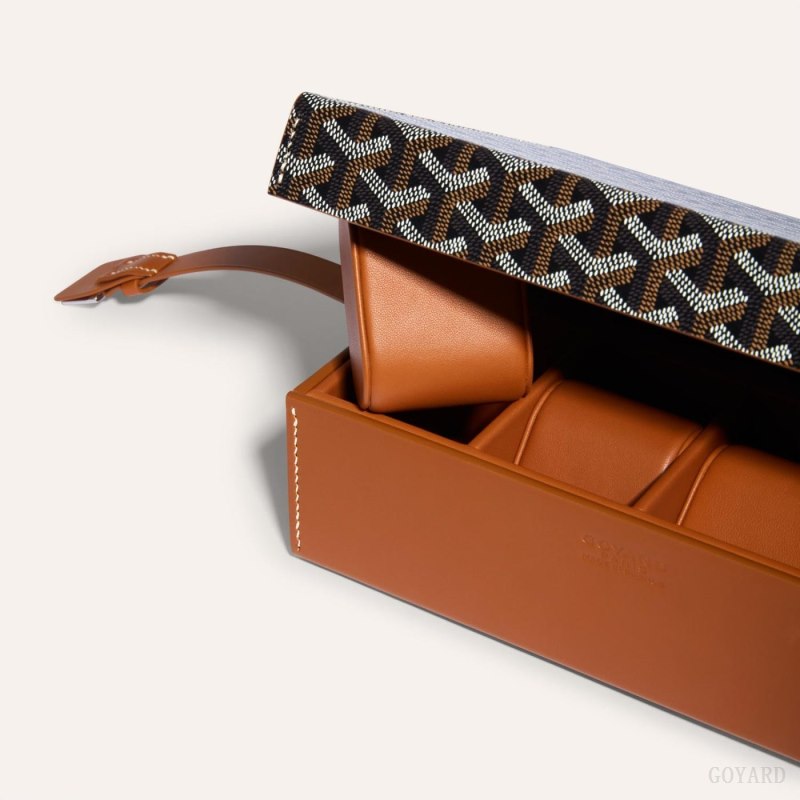 Boxes Goyard 8 WATCH CASE Pretas Marrom | GY-HHE6947