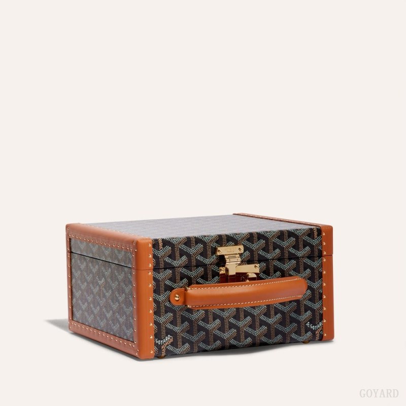 Boxes Goyard JOUX 6 WATCH CASE Pretas Marrom | GY-ZNO7349