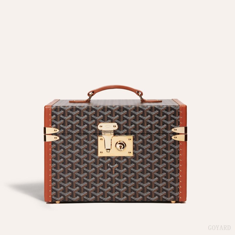 Boxes Goyard SARDAIGNE VANITY CASE Pretas Marrom | GY-TPE0863