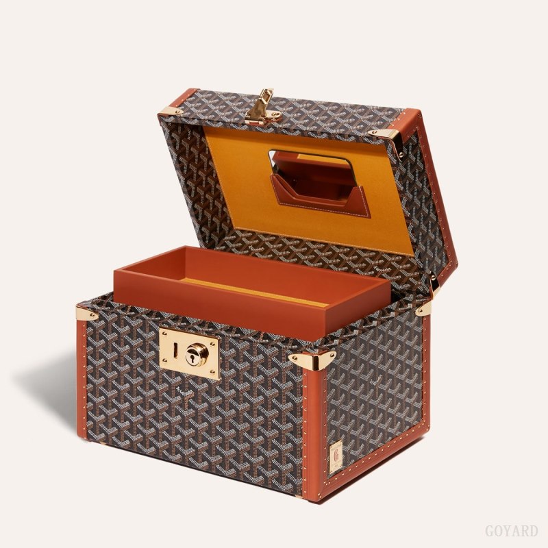 Boxes Goyard SARDAIGNE VANITY CASE Pretas Marrom | GY-TPE0863