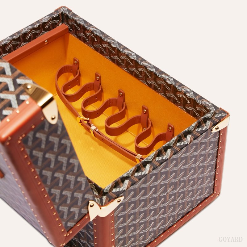 Boxes Goyard SARDAIGNE VANITY CASE Pretas Marrom | GY-TPE0863