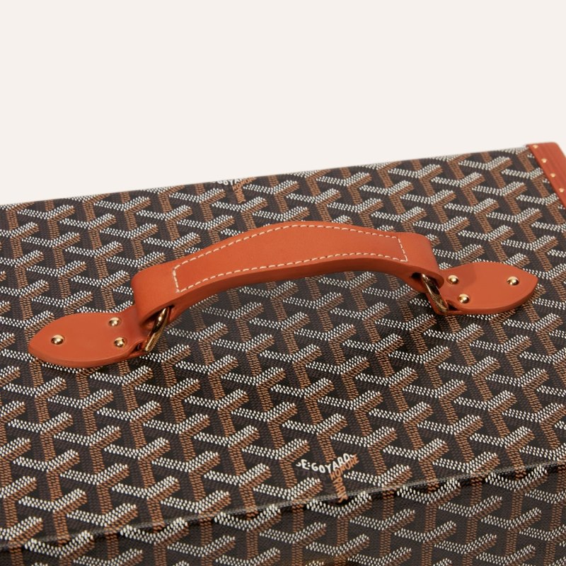 Boxes Goyard SARDAIGNE VANITY CASE Pretas Marrom | GY-TPE0863