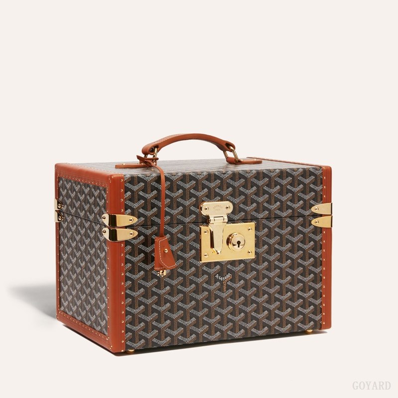 Boxes Goyard SARDAIGNE VANITY CASE Pretas Marrom | GY-TPE0863